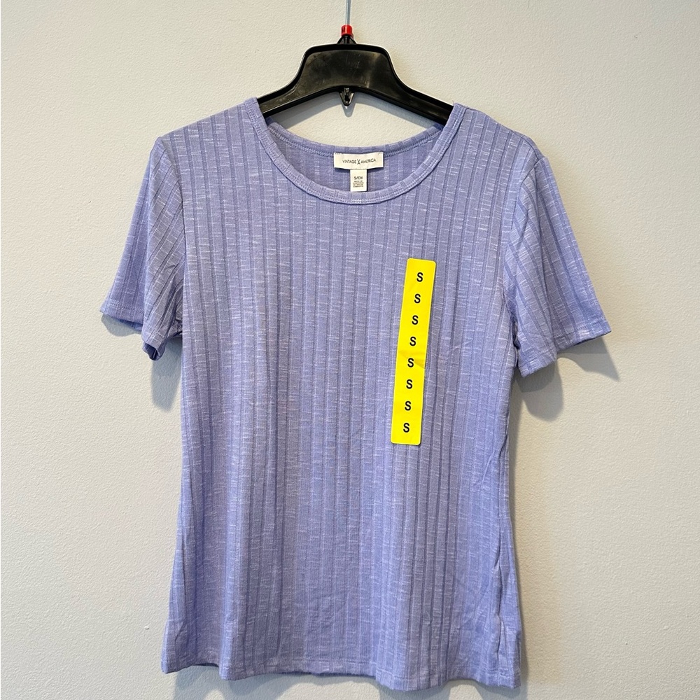Vintage America Ladies' Slub Ribbed Tees - Picture 8 of 10